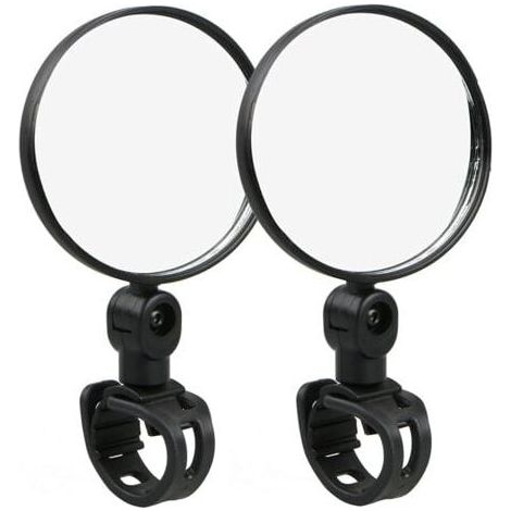 Specchietti per moto e biciclette, riflettori convessi grandangolari, specchietti in silicone regolabili a 360° con sgancio rapido (1/5)