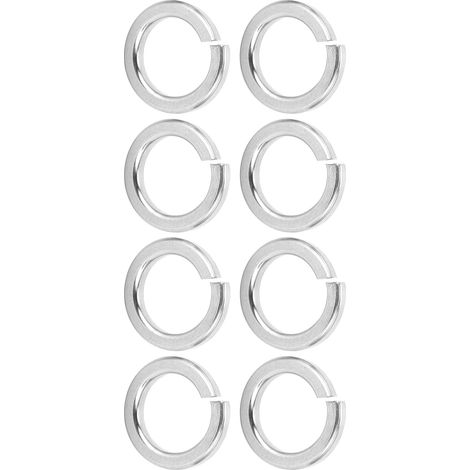 Rondelles fendues M8 304 inox 200 pièces, diamètre extérieur 0,5 pouce, fixations industrielles pour machines, visserie résistante à la corrosion (1/5)