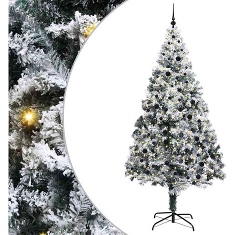 Sapin de Noël，Arbre de Noël artificiel Vert 240 cm PVC, Acier et Plastique CFW46776 (1/5)