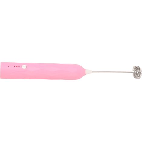 Petit batteur à œufs ménager, mini mixeur multifonction, batteur électrique portable, fouet, mousseur à lait et café sans fil, rose (1/5)