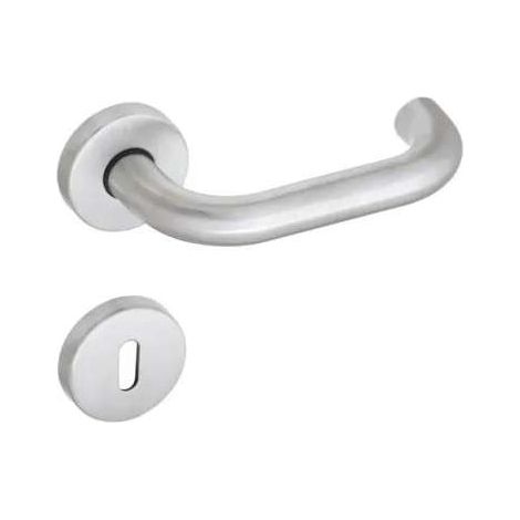 MANIGLIA ROSETTA PATENT ANTINFORTUNISTICA INOX (1/2)