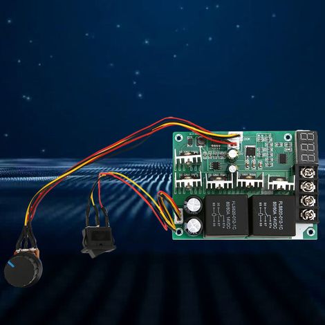 Contrôleur de vitesse pour moteur à courant continu à balais, interrupteur CW/CCW, potentiomètre réglable, 40 A, sans boîtier (1/5)