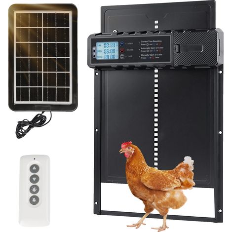 Puerta automática para gallinero, resistente a la intemperie y alimentada por batería, B1, 0,96 kg (1/2)