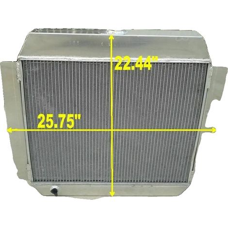 Radiador de aluminio, diseño de 3 filas, compatible con Chevrolet L6 Bel Air, eficiencia de enfriamiento mejorada, construcción ligera, instalación directa. (1/4)