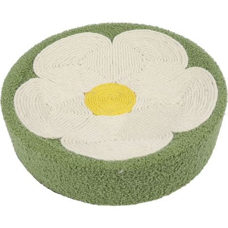 Grattoir rond ergonomique pour chat, lit de salon, tapis à gratter en Sisal pour chats d'intérieur, meulage de griffes de fleurs (1/5)