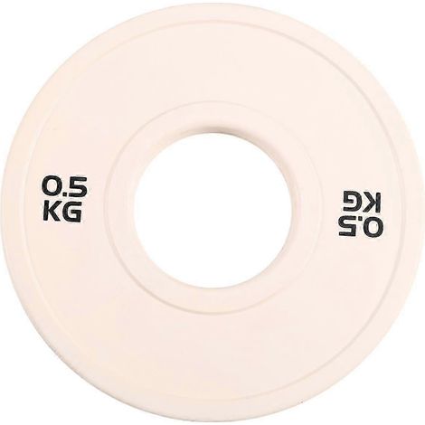 Disques d'haltères miniatures pour salles de sport, en caoutchouc, avec un diamètre de trou supplémentaire de 50,4 mm, 0,5 kg. (1/5)