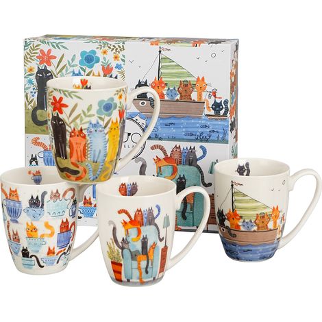 Set mit 4 Katzenwelt-Tassen (4 x 360 ml) (1/5)