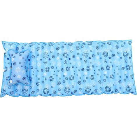 Matelas Eau Été Étanche avec Coussin Inclus Matelas Glacé Rafraîchissant pour Dortoirs Camping Et Usage Domestique Facile à Remplir Et Résistant (1/5)