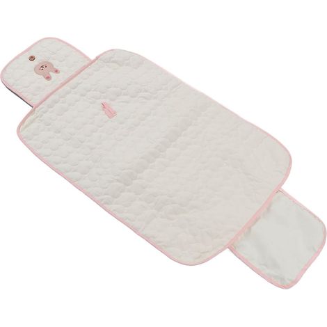 Matelas à Langer Portable Imperméable pour bébé, Coussin de Voyage Pliable pour Nouveau-nés, Grand Espace pour les Couches et les Lingettes, Matériau en Coton pour Plus de Confort, Parfait (1/5)