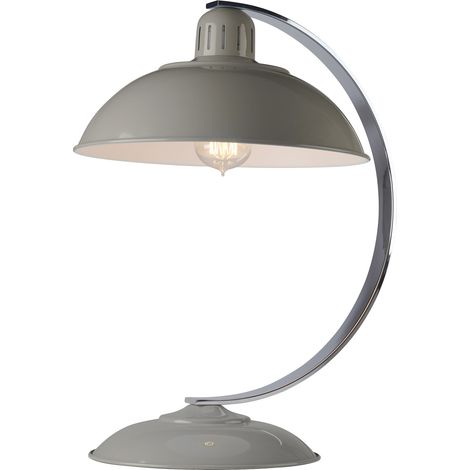 Elstead Franklin - Lampada da scrivania a 1 luce Tarpaulin Grey, E27 (1/4)