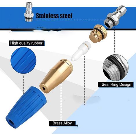 Buse rotative pour nettoyeur haute pression, ouverture de 25 mm 3000 psi (1/4)