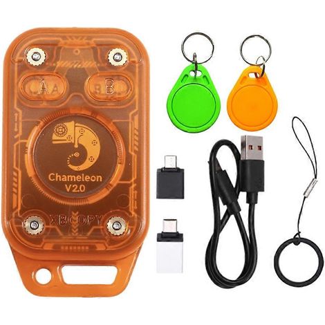 Duplicateur de puces RFID Chameleon V2.0, émulateur de lecteur Chameleon Ultra + porte-clés 2XUID, décodage de cartes NFC 125K 13,56 MHz (1/5)