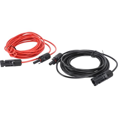 m Solarmodul-Verlängerungskabel, 2,5 mm², 12 AWG, Photovoltaikkabel für Haus, Geschäft, Wohnmobil, Rot, Schwarz (1/5)