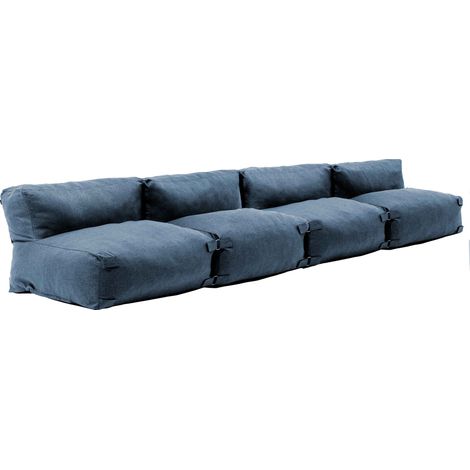 Salon de jardin modulable 4 places bleu pacific - Mixi (1/5)