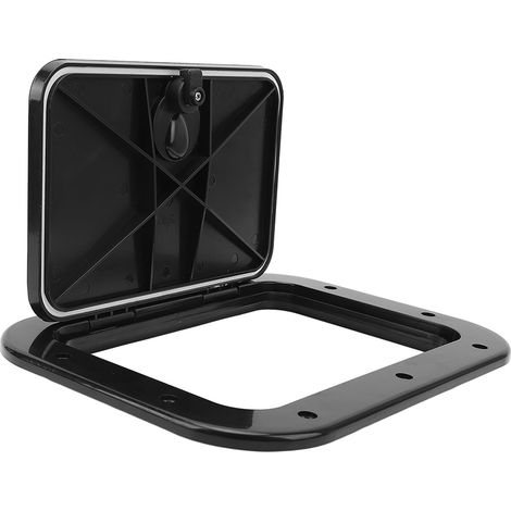 Trappe d'accès au pont avec couvercle ABS anti-âge et résistant aux chocs pour compartiment de camping-car, remorque, yacht ou caravane - Noir (1/5)
