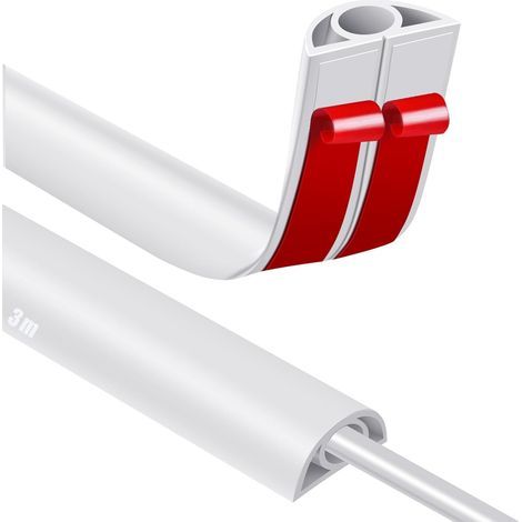 1 Goulotte Câble Sol Auto-Adhésif PVC Flexible Protection Fil Bureau Maison (1/5)