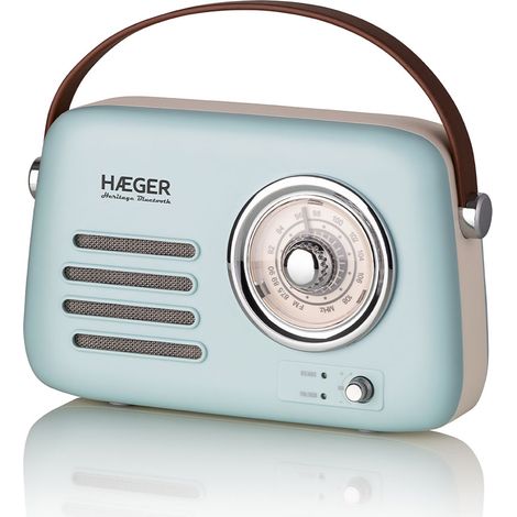 HAEGER RADIO PORTATIL VINTAGE FM 5.1 BLUETHOOTH HERITAGE