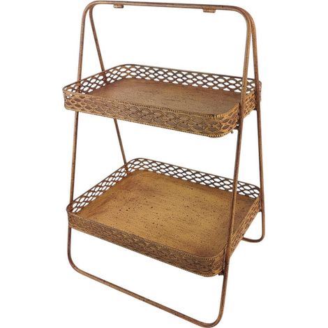 Display Shelf - Metal - L38 x W29 x H59 cm - Rusty