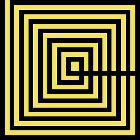 Tabelle 50x3x50 Optisches Methacrylat schwarz und gelb vertikaler Dekoration / Gemälde für alle Stile, um dem Haus eine Note zu verleihen