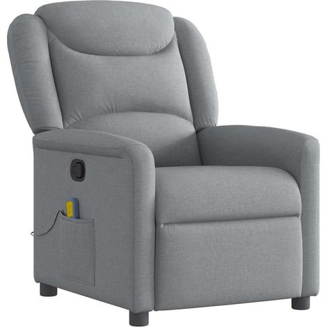Maison Exclusive - Massagesessel Hellgrau Stoff