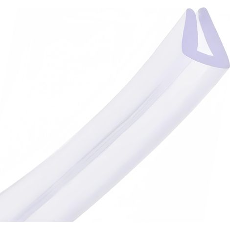 Feuille de protection de bordure en PVC transparent en U - Joint d'étanchéité pour bord de 3-5 mm - Longueur de 3 m - Hauteur de 7 mm