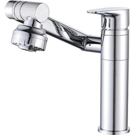 Mitigeur pour vasque - laiton - chromé - eau chaude/froide (1/5)