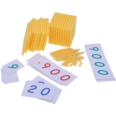 Juego de cartas numéricas con barra de cuentas para niños - Juguete educativo (1/5)