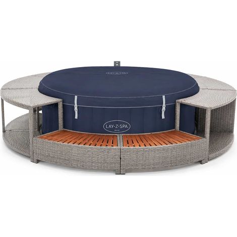 Spa Hinchable Bestway Lay-Z-Spa Miami Energy-Efficient AirJet Ø180 x 66 cm + Revestimiento K2O Full Surround 180 279x40x56 cm