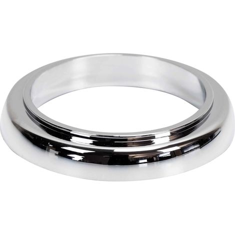 Guarnizione anello base rubinetto cucina, rosetta lavatrice, plastica cromata (1/5)