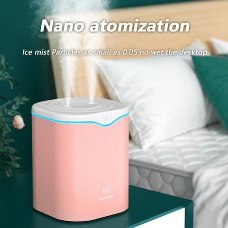 Humidificateur - 2 L - Double Brumisateur Ultrasonique - 32 dB - Pour Salon Dortoir Chambre - 1 Pièce (1/4)