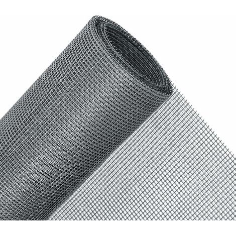Rouleau Moustiquaire 120 x 300 cm, Tissu Moustiquaire au Mètre pour Fenêtres, Réglable et Durable Fibre de Verre, Gris (1/5)