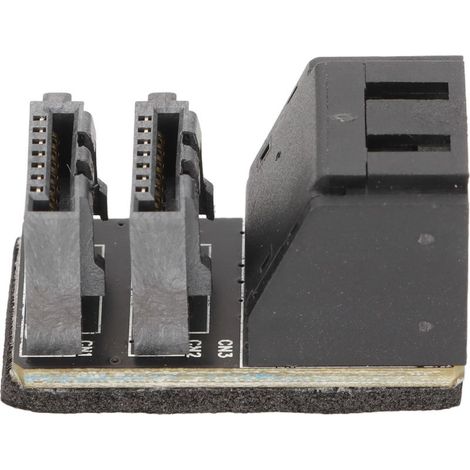Connecteur SATA 7 broches double interface, deux côtés angle droit 90° et droit 180°, adaptateur 12G haute vitesse pour carte mère PH572, angle 90 degrés. (1/5)
