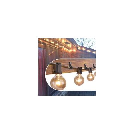 Juego de 20 ganchos para guirnaldas de luces navideñas con tornillos, para uso interior o exterior - Crezuo