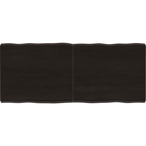 Tischplatte 120x50x(2-6) cm Massivholz Behandelt Baumkante