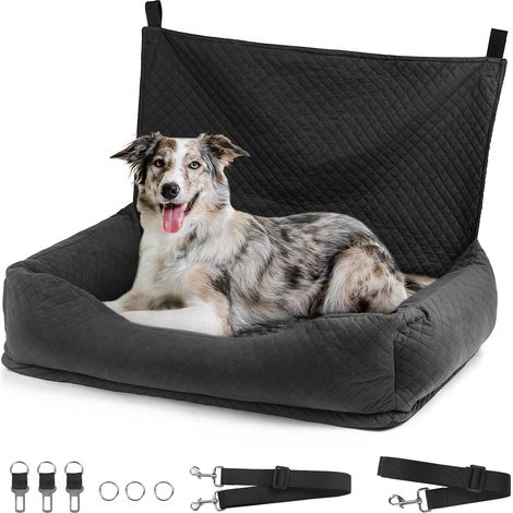 Protection Voiture Chien, Panier Chien Voiture et Siège Auto pour Chiens - Hamac Sécurisé avec Coussin pour Transport en Voitures, Accessoires Arrière et Dog Car Seat
