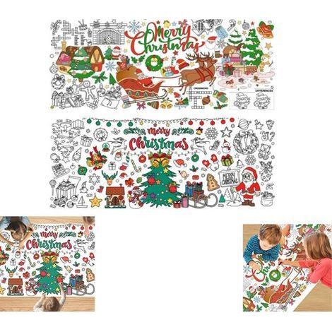 Christmas Decoration: Large Coloring Paper Tablecloth for Kids, Perfect Christmas Gift Idea
