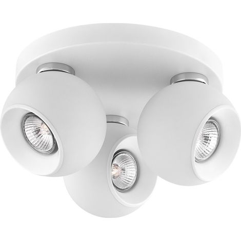 Merano Falls 3 faisceaux de spots de plafond en aluminium blanc mat GU10 3x50W