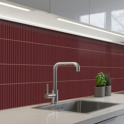 SCHIENALI CUCINA Linee - Motivo - Bordeaux 450x60 cm