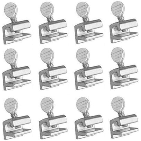 Lot de 12 verrous de sécurité en aluminium pour fenêtres coulissantes (1/4)