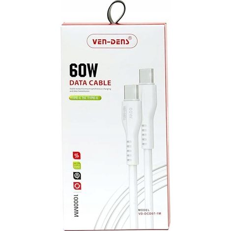 VEN-DENS Cavo USB tipo C - Cavo USB tipo C da 1 m, nero, 1 pz. (1/3)