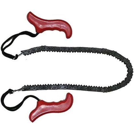 Scie à chaîne de Poche Main Tronçonneuse avec poignées en Acier Lame pour la Survie Gear (1/5)