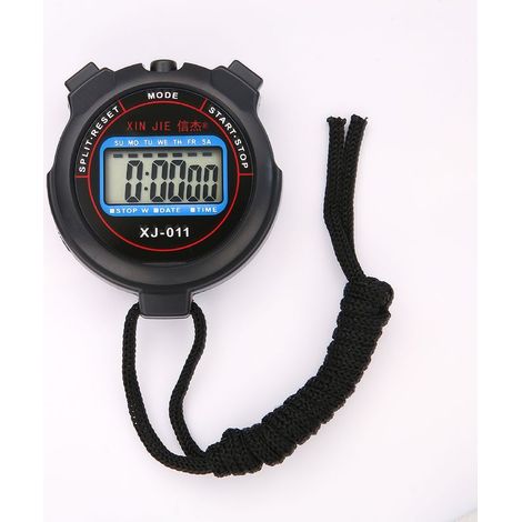 Chronomètre numérique de sport et minuteur de yoga/fitness — Noir (1/2)