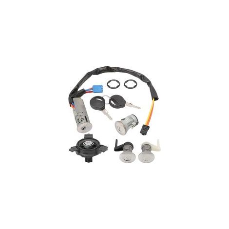 Komplettes 3-Schloss-Set + Zündschalter + Tankdeckel + 2 Schlüssel, kompatibel mit Peugeot 206 (ab 1998) (1/5)