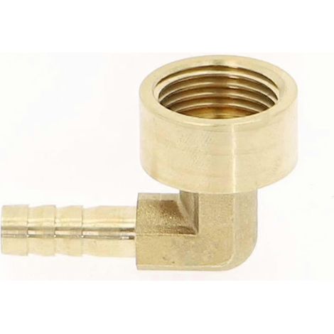 Raccord coudé à 90° en laiton massif de 1/2 pouce pour tuyau d'arrosage, adaptateur étanche pour eau et gaz. (1/5)