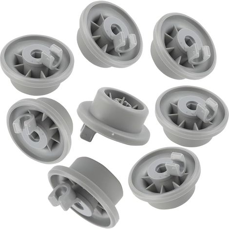 Lot de 8 roulettes pour panier lave-vaisselle - Roues universelles pour panier inférieur - Pièces de rechange pour lave-vaisselle Bosch et Siemens (1/5)