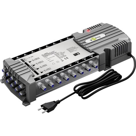 Multiswitch Sat 9 ingressi/16 uscite, distributore per max. 16 utenti da due satelliti.