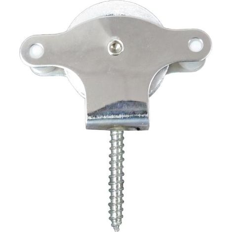 Polea Tendedero Wolfpack Inoxidable 40 mm. / Roldana Metalica Con Tirafondo (1/2)