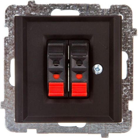 Douille double pour haut-parleur Sonata, noir métallisé GG-2R/m/33