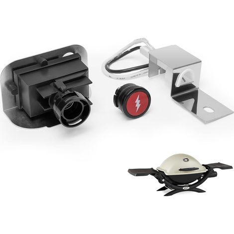 64868 Kit d'allumage de gril pour Weber Q1200 Q2200 Series Grills à gaz Série Grills Allumeur Kit de boutons d'allumage Pièces de rechange, kit d'allumage poussoir pour Weber Q1200 Q2200