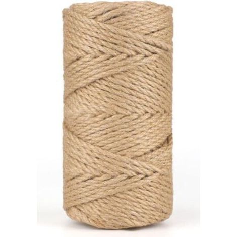 50M Corde de Jute 5MM Corde Chanvre Ficelle Corde Ficelles de Jardinage pour Le Camping,Décoration,Bricolage,Jardinage (1/5)